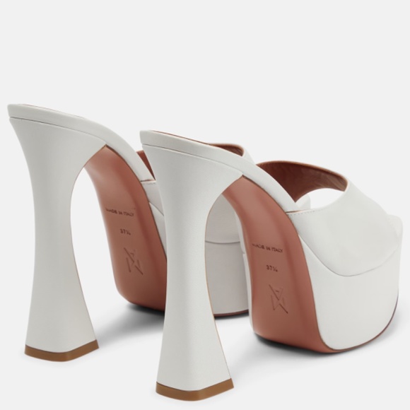 Amina Muadi Dalida leather platform mules - Picture 2 of 4